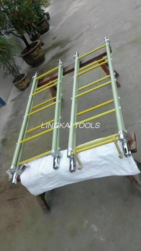 ओभरहेड लाइन टावर स्थापनाको लागि फाइबरग्लास इन्सुलेटेड लाइट सीढी
