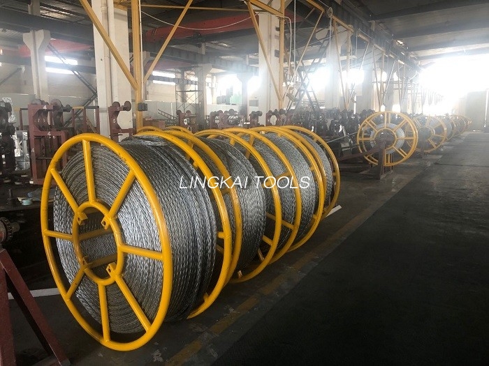 तीन बन्डल गरिएका कन्डक्टरहरू स्ट्रिङिङ ट्रान्समिशन लाइनको लागि 20mm एन्टि ट्विस्टिङ स्टिल तार डोरी