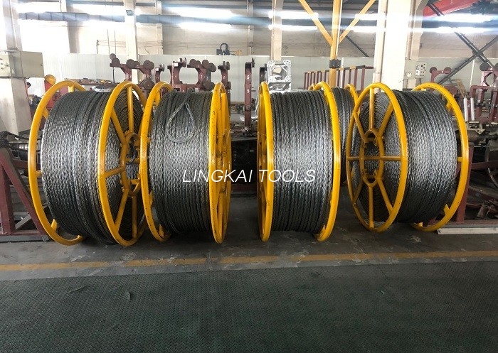 ४ कन्डक्टर स्ट्रिङिङका लागि २४ मिमी एन्टि ट्विस्टिङ ब्रेडेड स्टिल तार डोरी