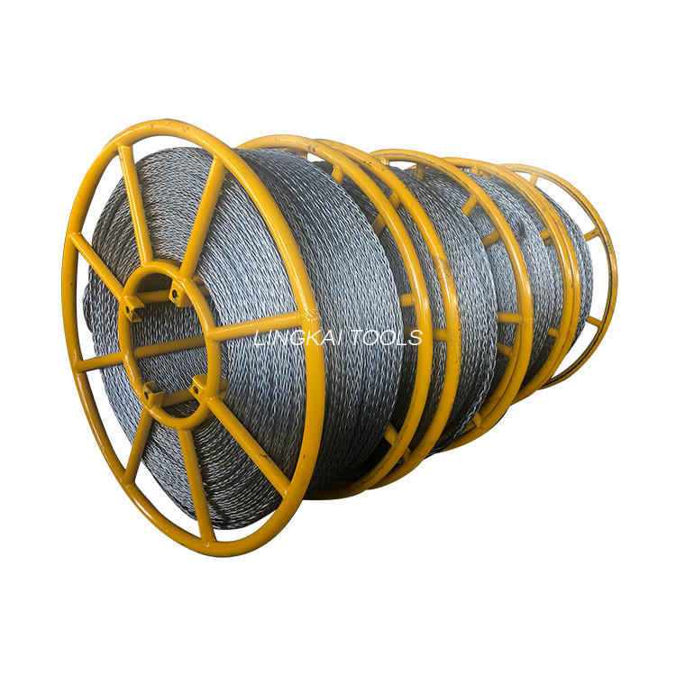 उच्च तन्य जस्ती 13mm एन्टी ट्विस्टिङ ब्रेडेड स्टिल तार डोरी लागू प्रसारण लाइन